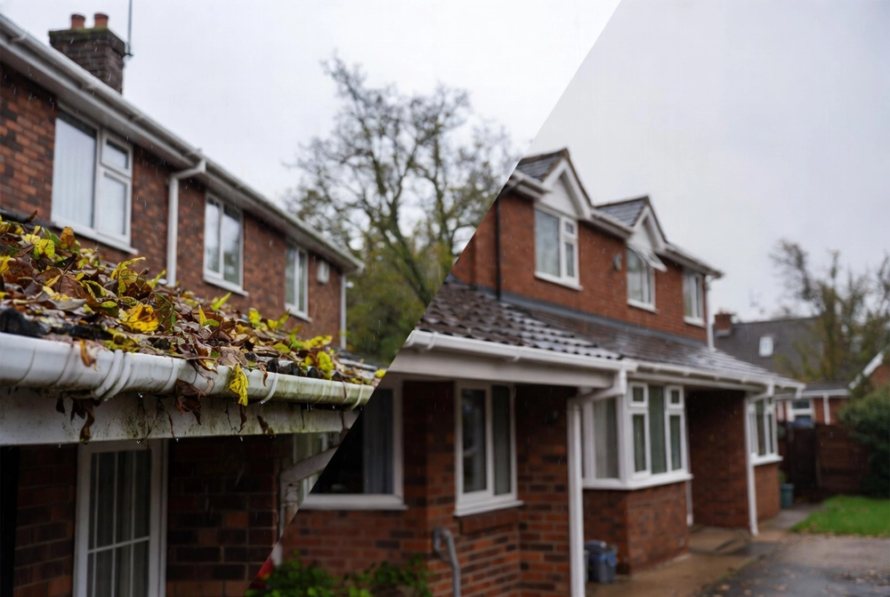Gutter cleaning work
