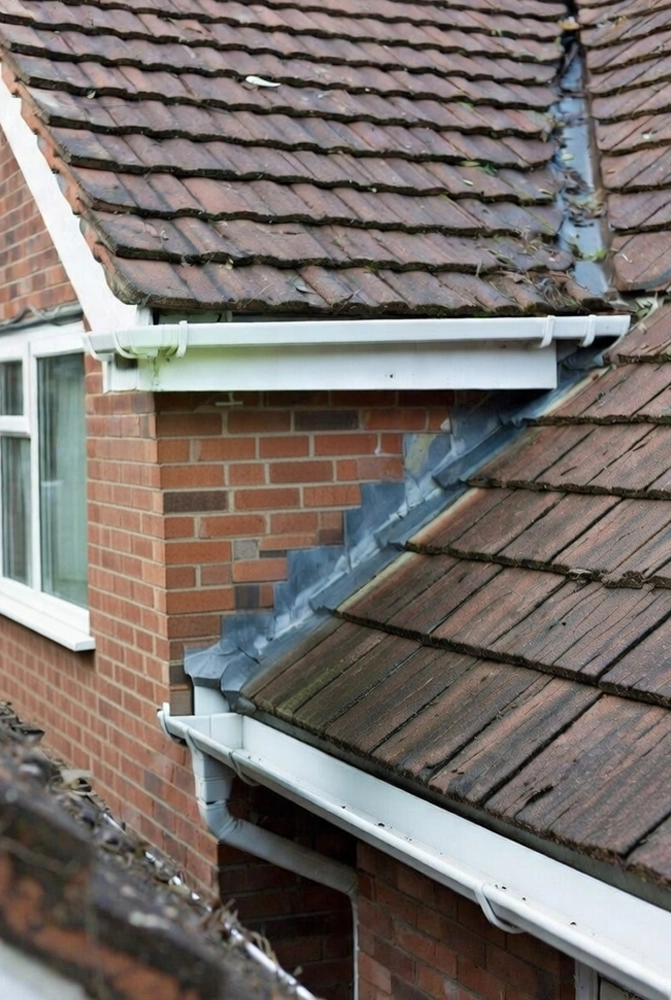 Gutter after cleaning